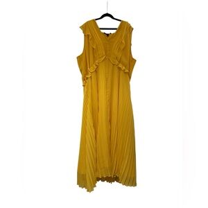 Banana Republic  Yellow Ruffle Dress Size XL